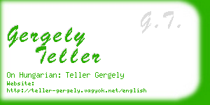 gergely teller business card